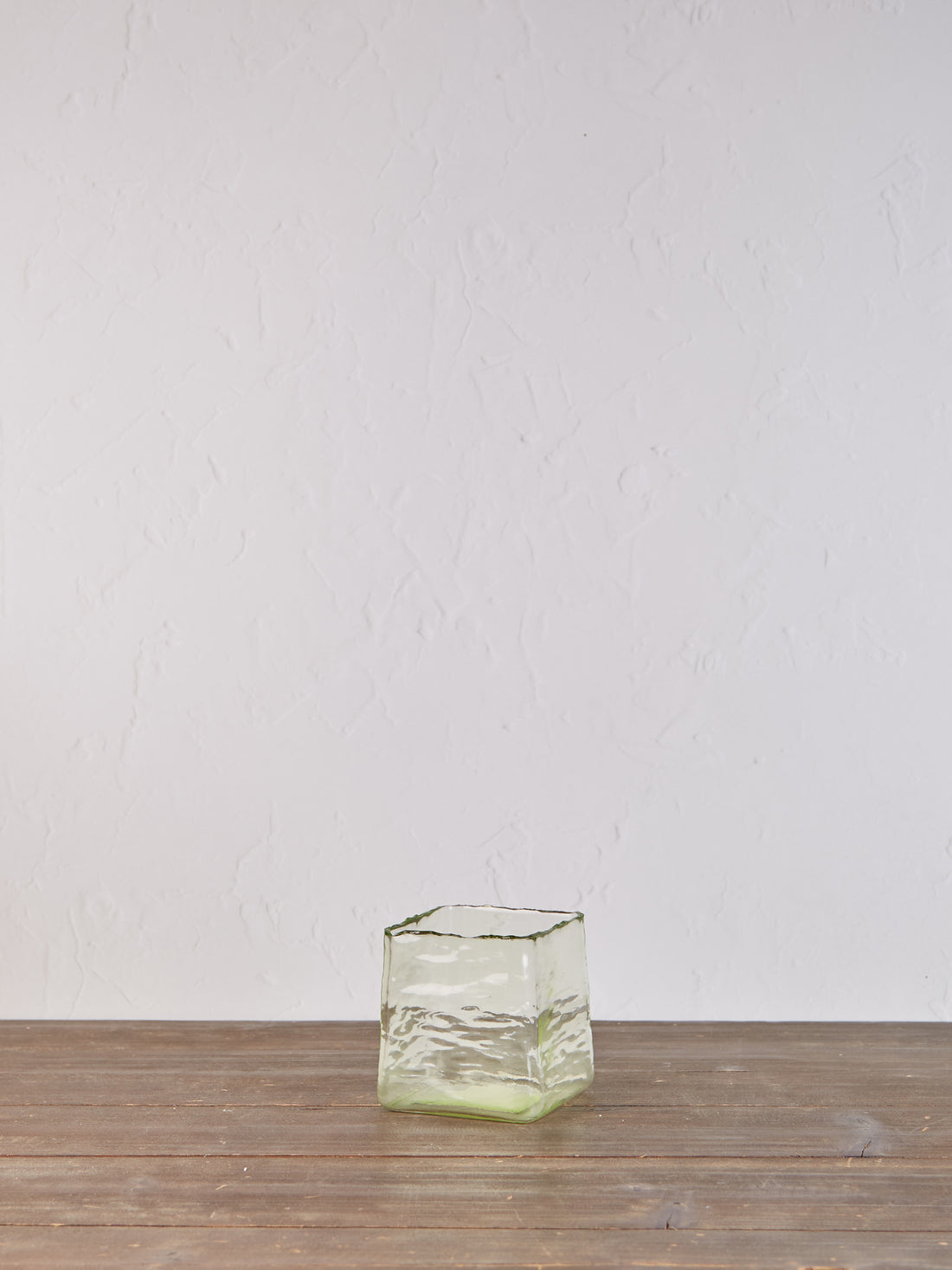 Organic Square Glass Tealight Holder - Glass