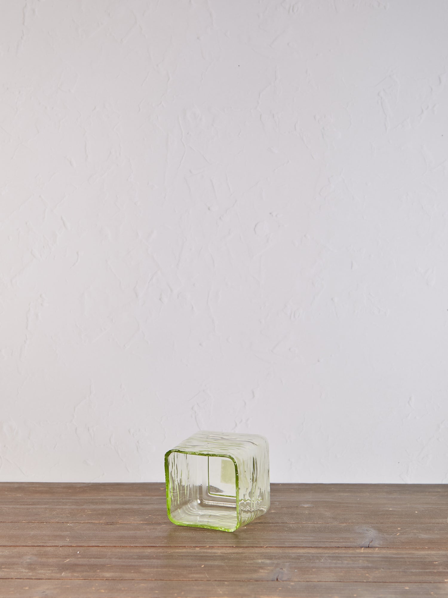 Organic Square Glass Tealight Holder - Glass