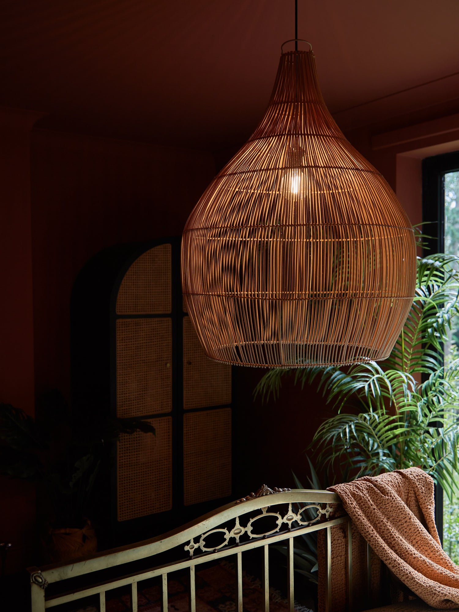 Oversized Hive Rattan Shade