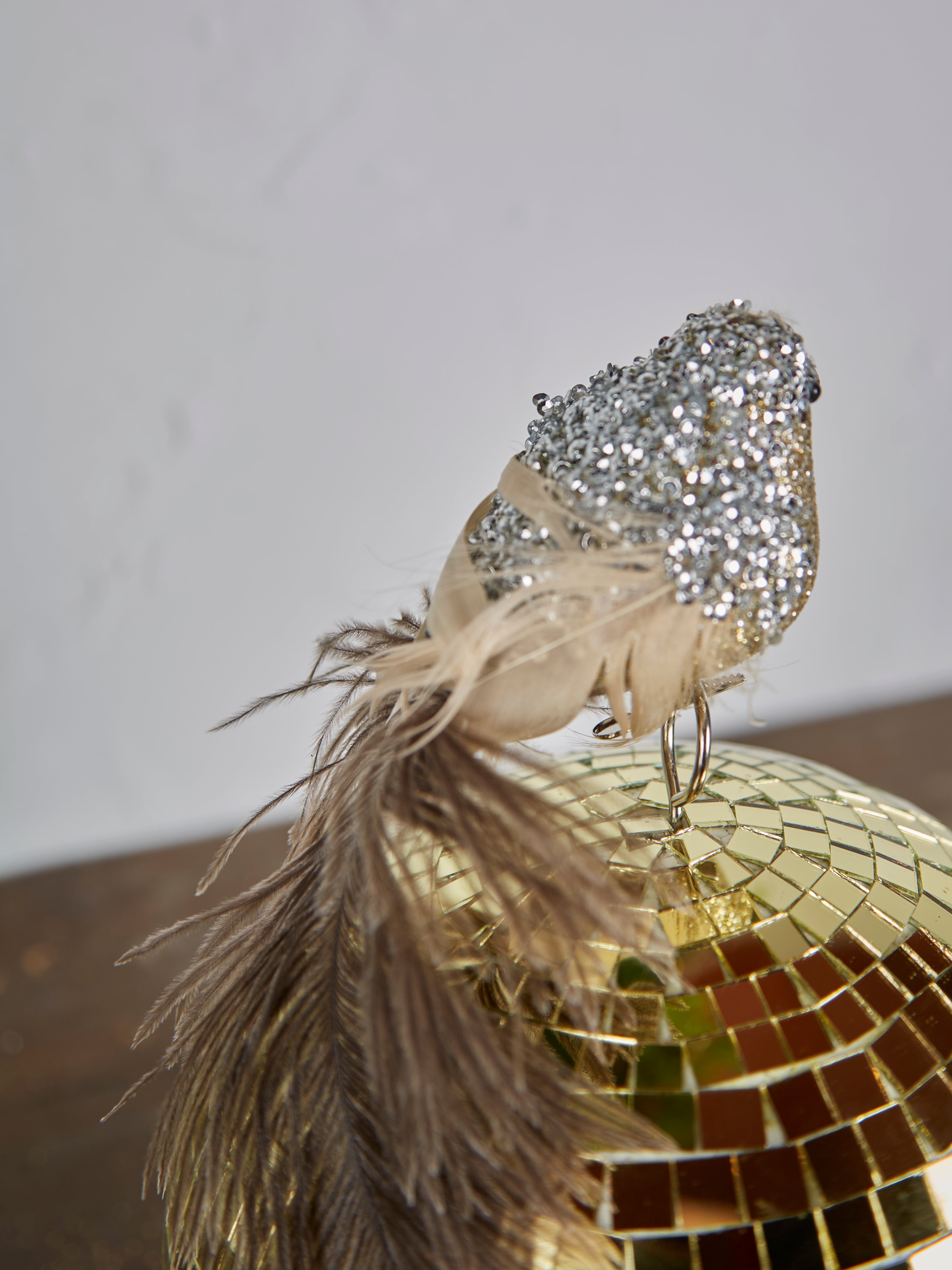 Suzy Glitter Feathered Bird