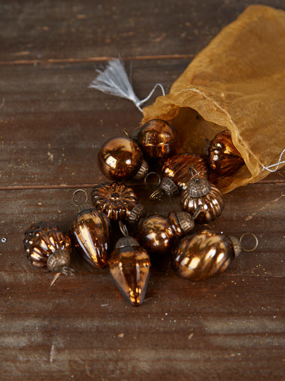 Assorted Bag of Copper Glass Baubles