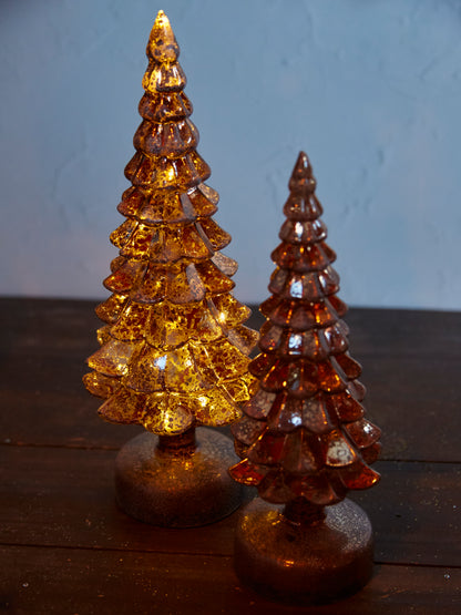 Small Gold Glass Tree Lamp