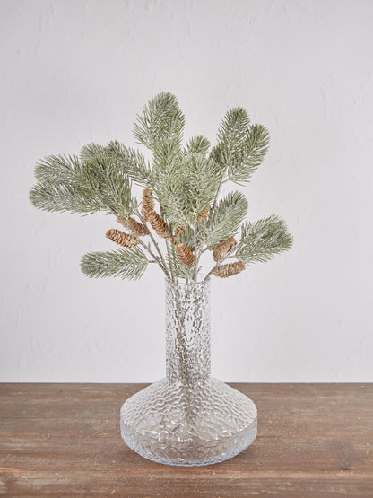 Faux Frozen Pine With Cones