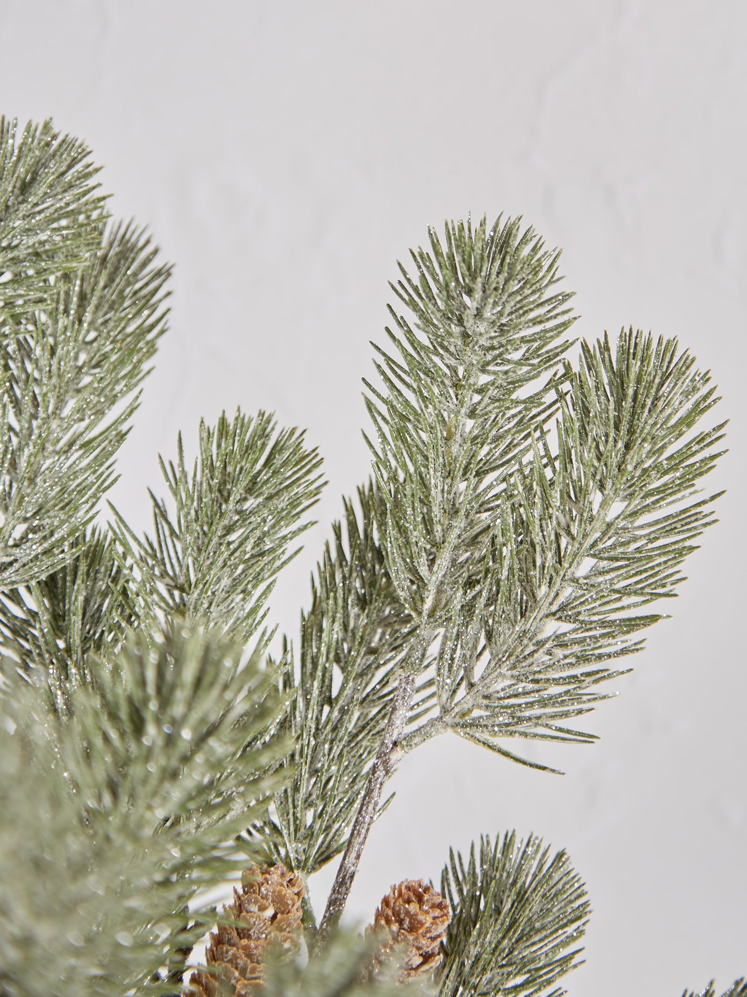 Faux Frozen Pine With Cones