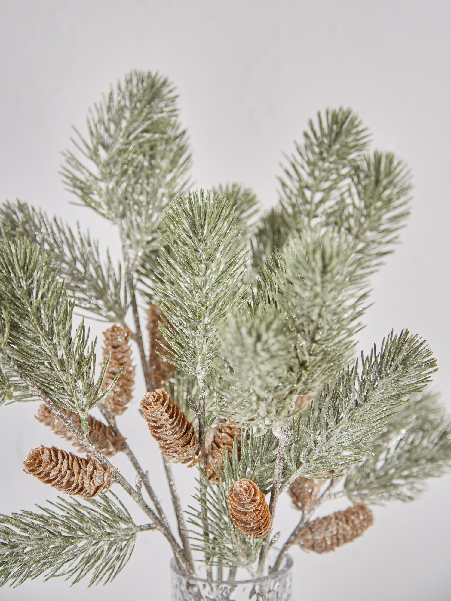 Faux Frozen Pine With Cones