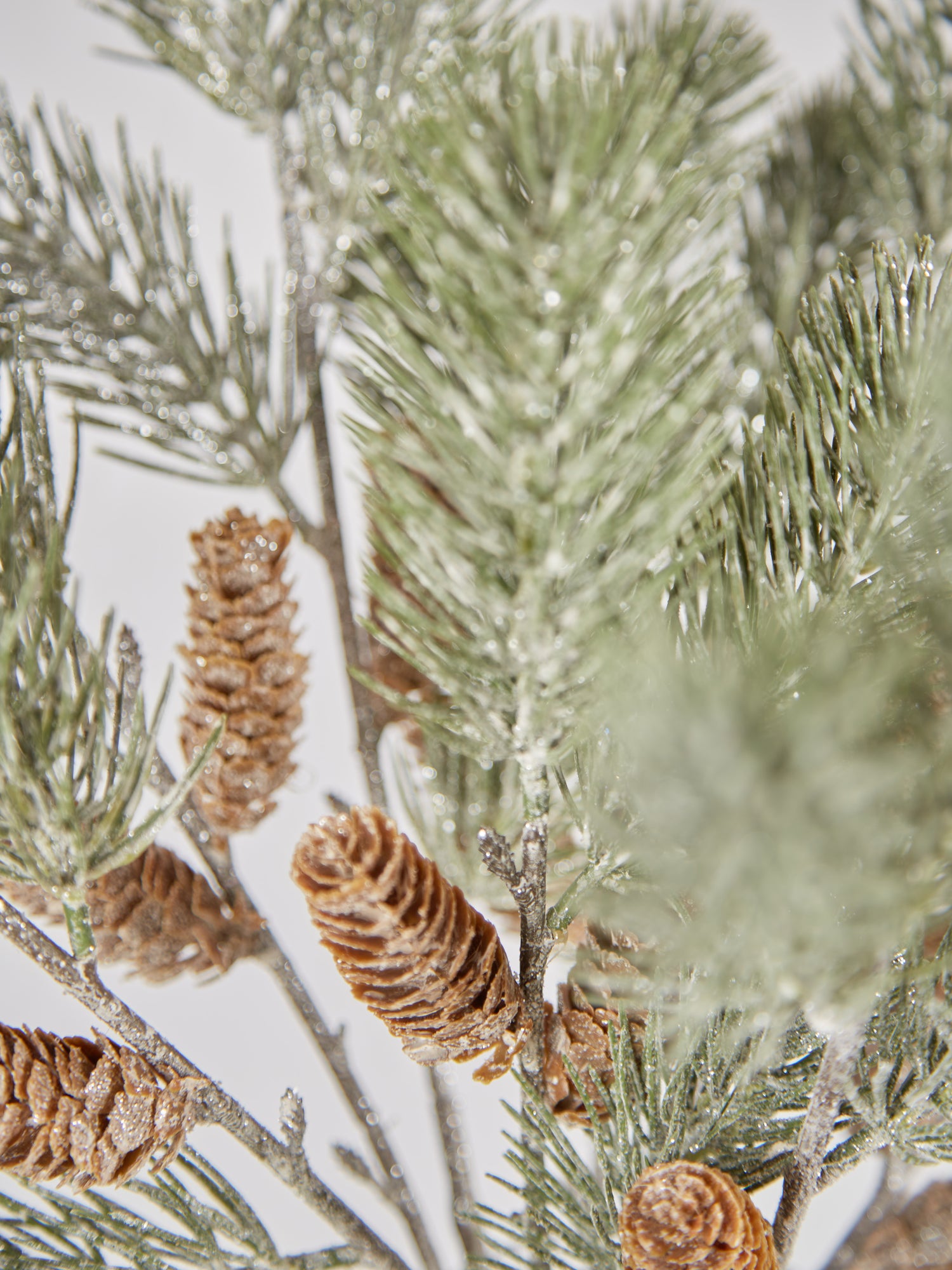 Faux Frozen Pine With Cones