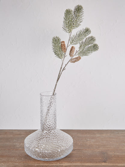 Faux Frozen Pine With Cones