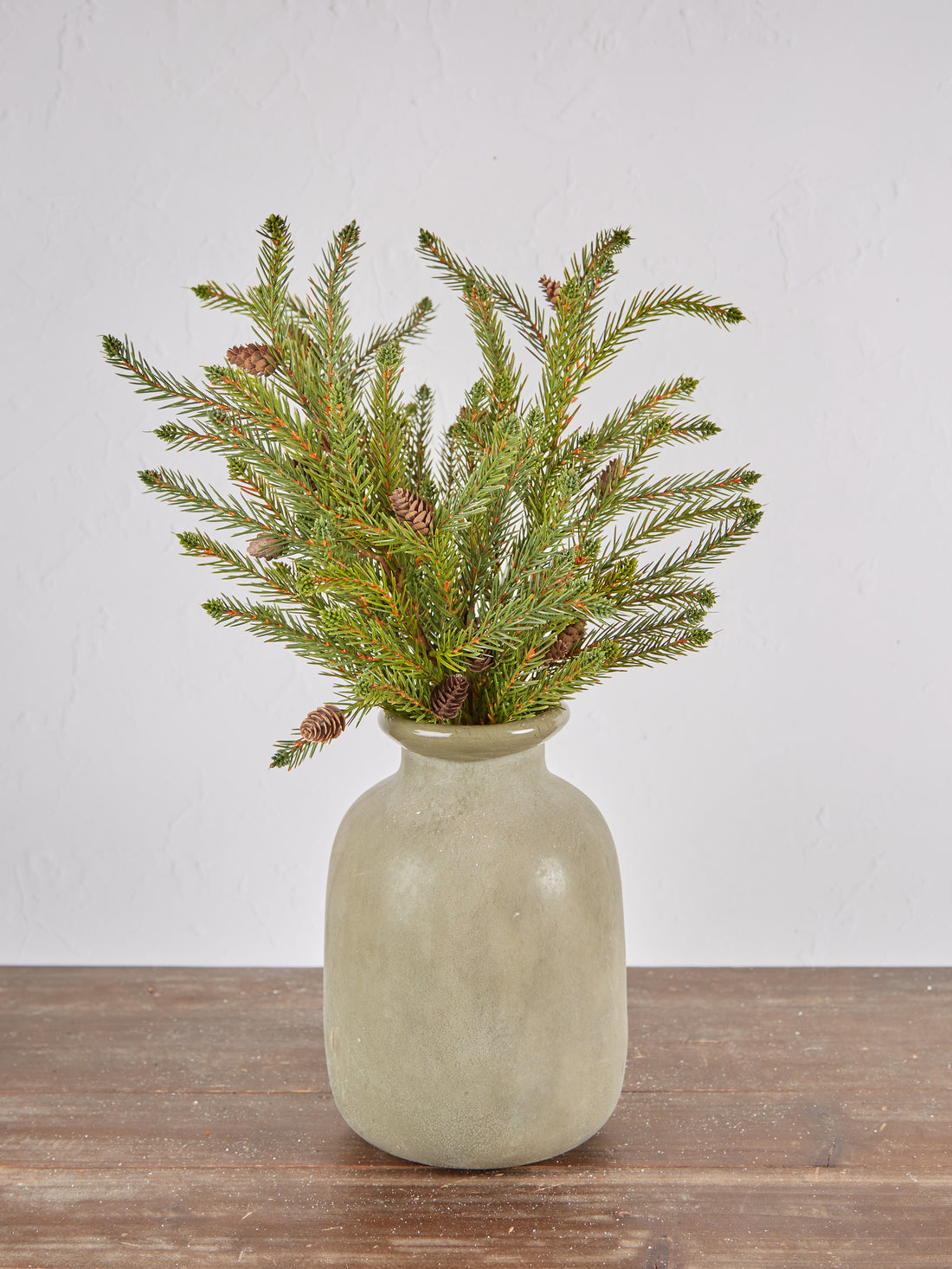 Faux Cedar Stem With Pinecones