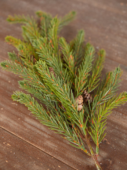 Faux Cedar Stem With Pinecones