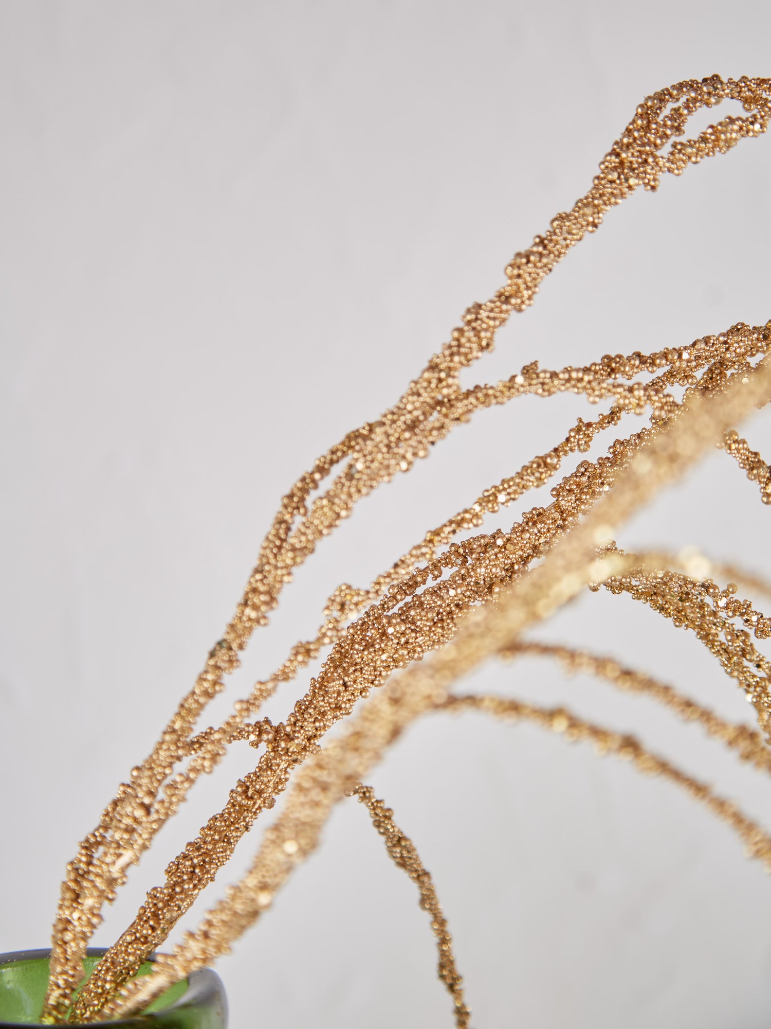 Faux Trailing Gold Glitter Amaranthus