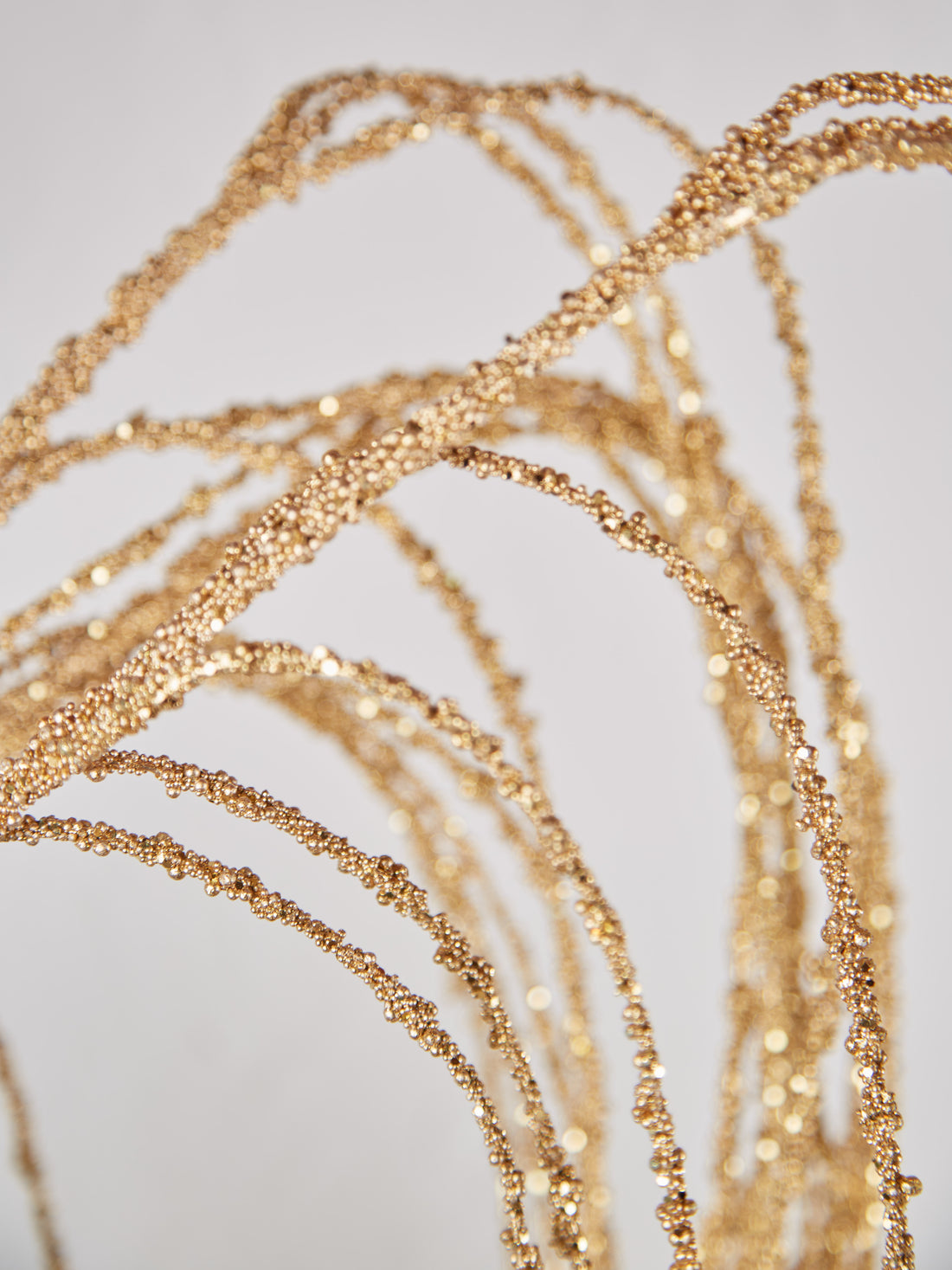 Faux Trailing Gold Glitter Amaranthus