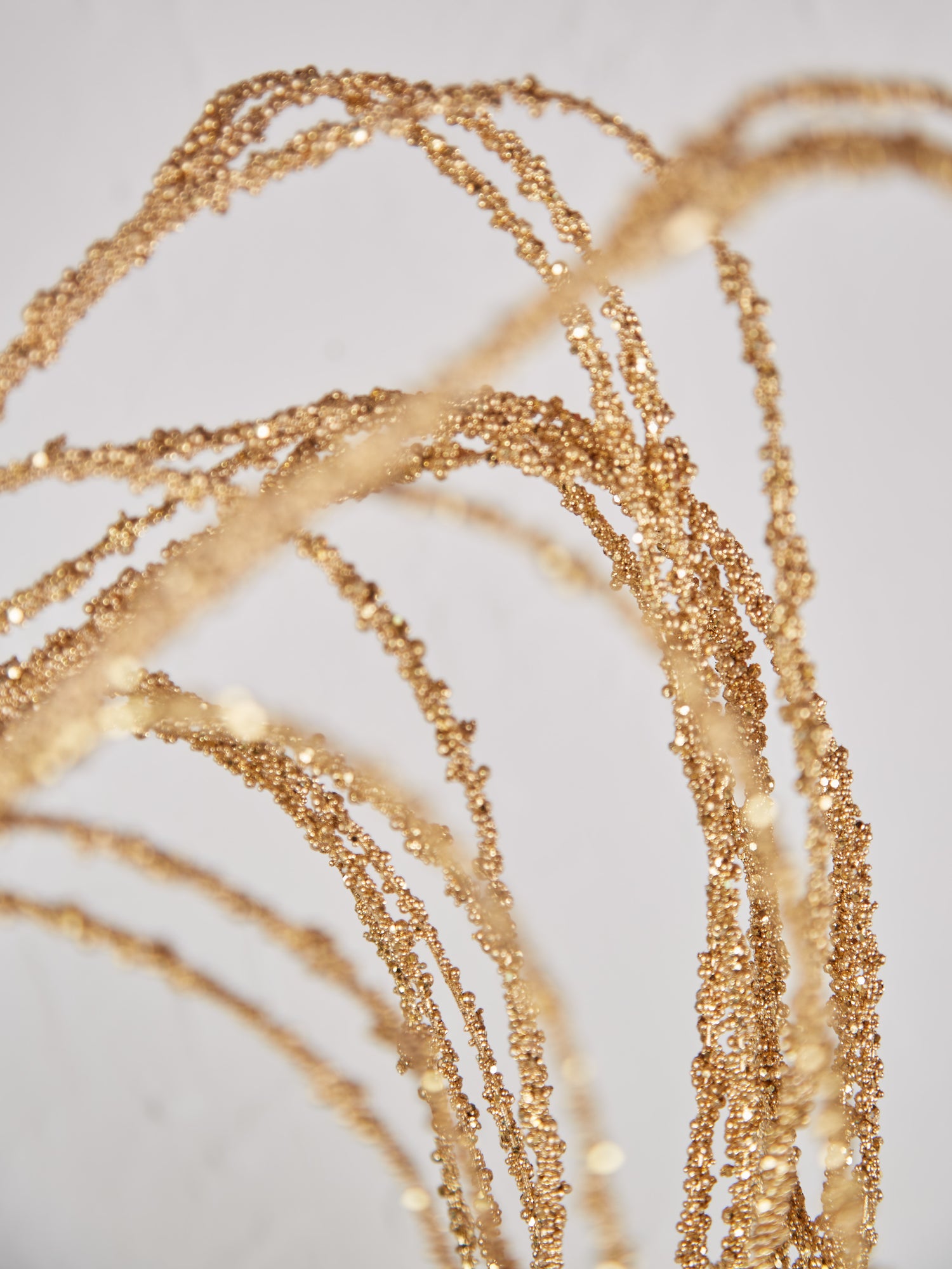 Faux Trailing Gold Glitter Amaranthus