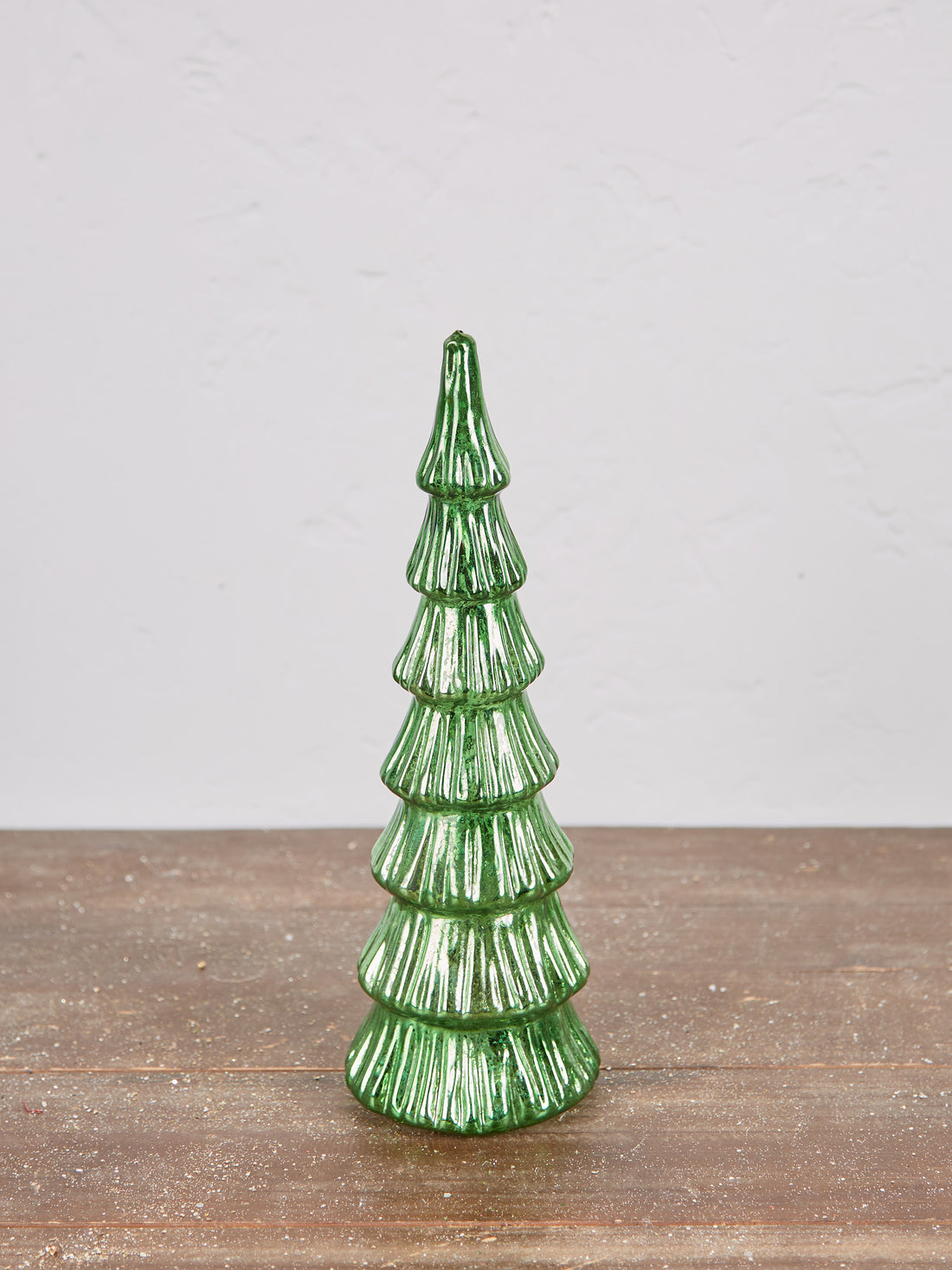 Large Green Glass Tree Lamp