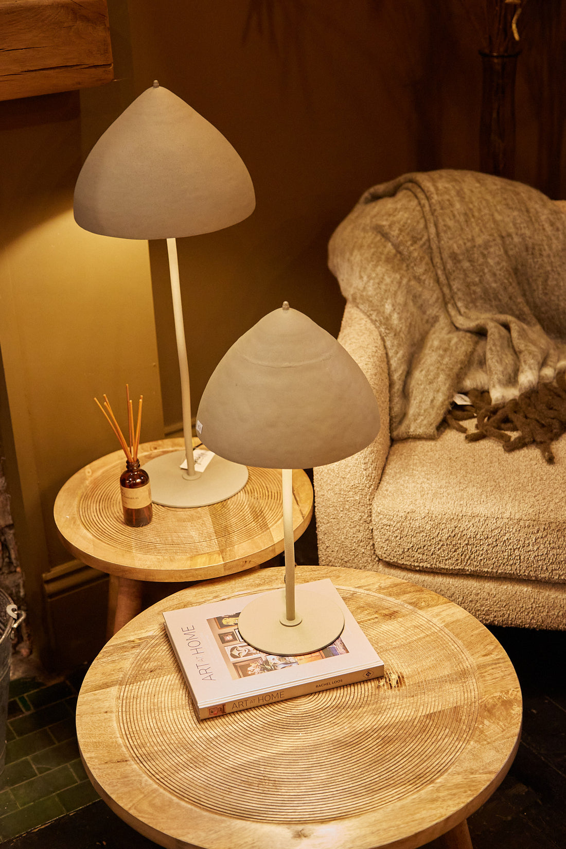 Elimo Light Grey Table Lamp - 2 Sizes Available