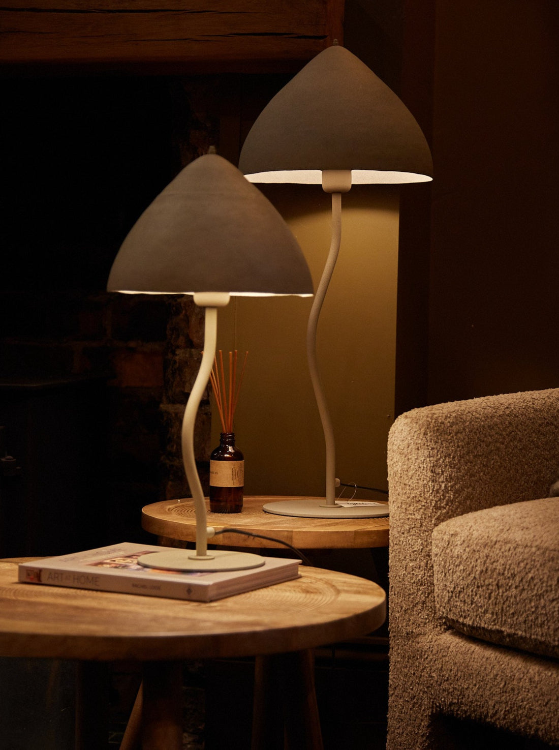 Elimo Light Grey Table Lamp - 2 Sizes Available