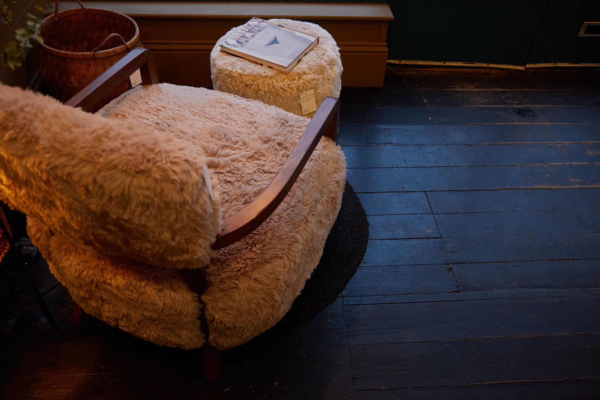 Faux Fur &amp; Ash Arm Chair