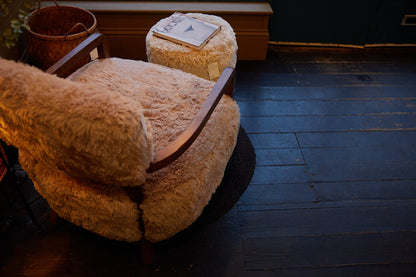 Faux Fur &amp; Ash Arm Chair