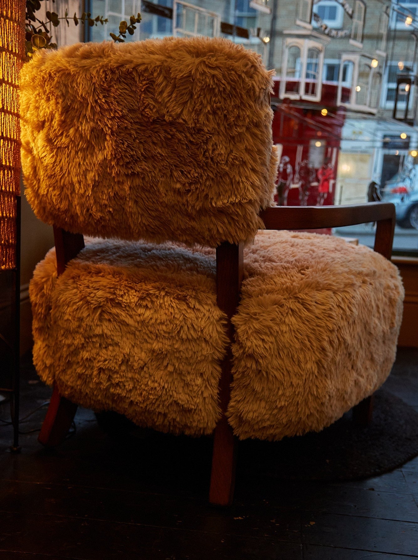 Faux Fur &amp; Ash Arm Chair