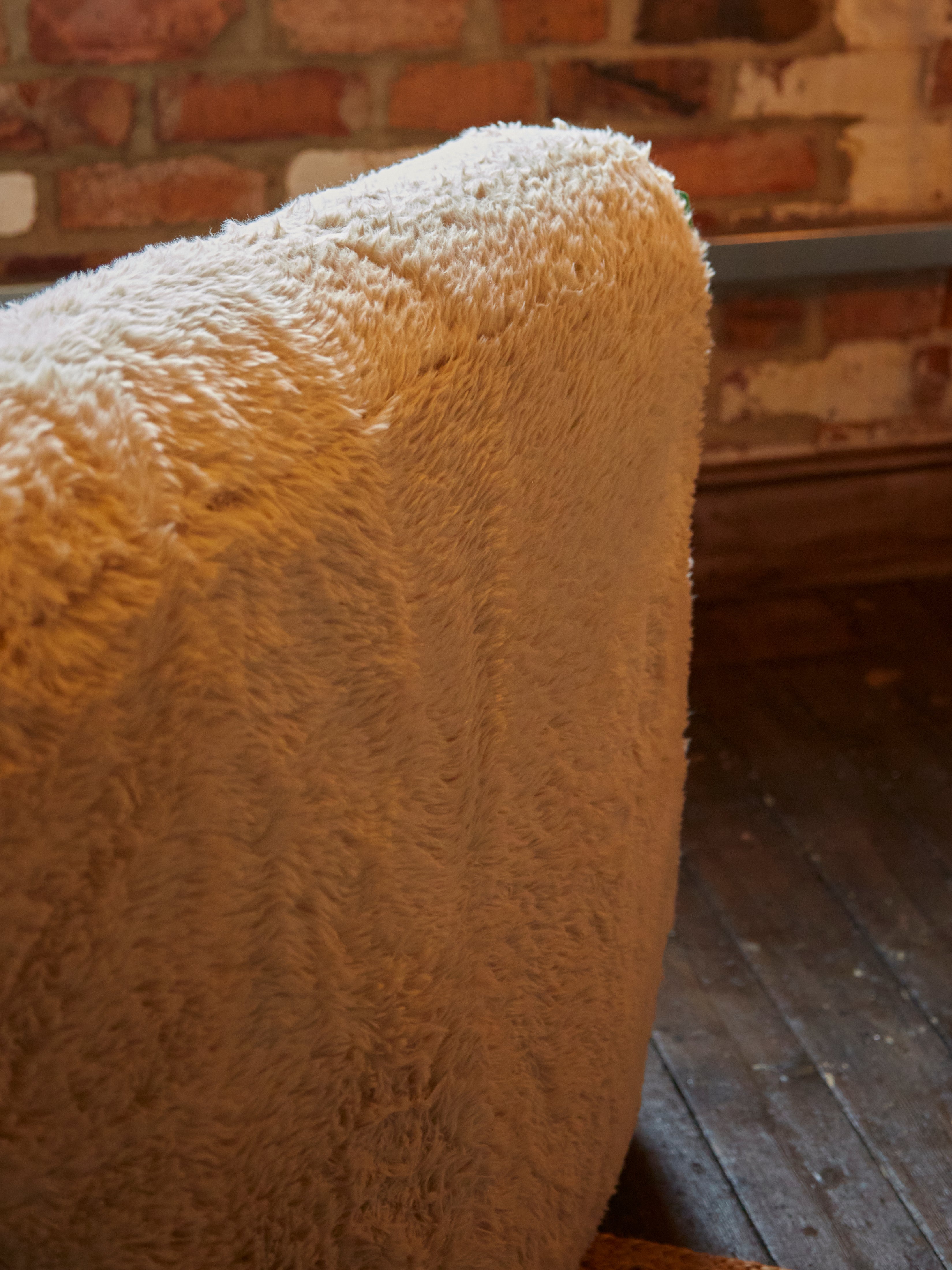 Alps Faux Fur Statement Arm Chair