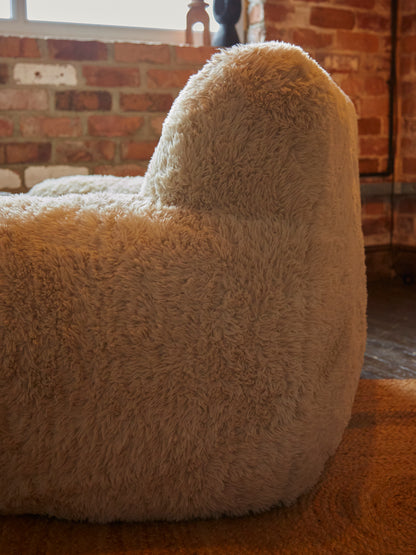 Alps Faux Fur Statement Arm Chair