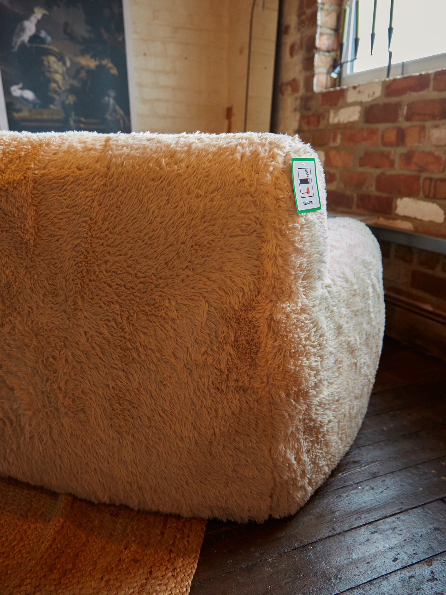 Alps Faux Fur Statement Arm Chair