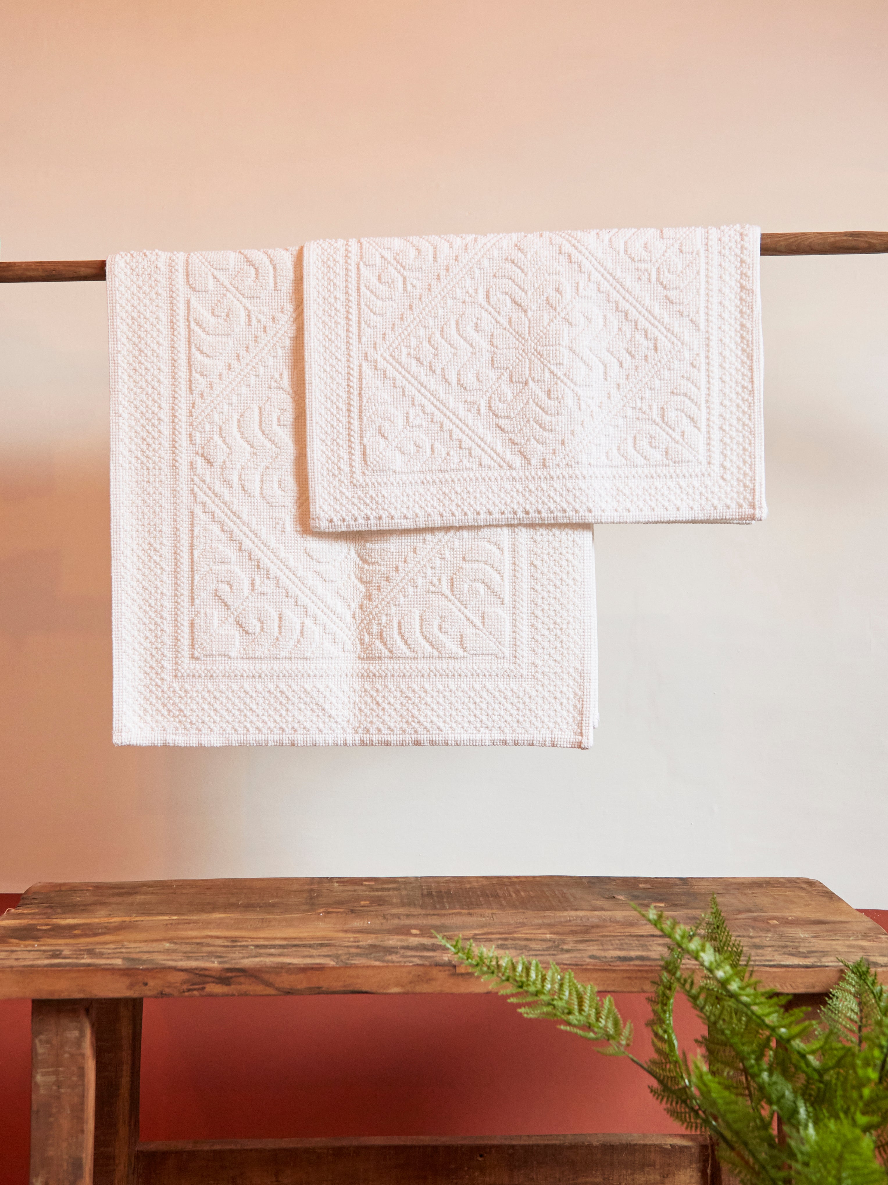 Enzo Bath Mat in White - 2 Sizes Available