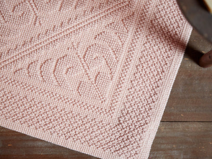 Enzo Bath Mat in Aubepine Pale Pink - 2 Sizes Available