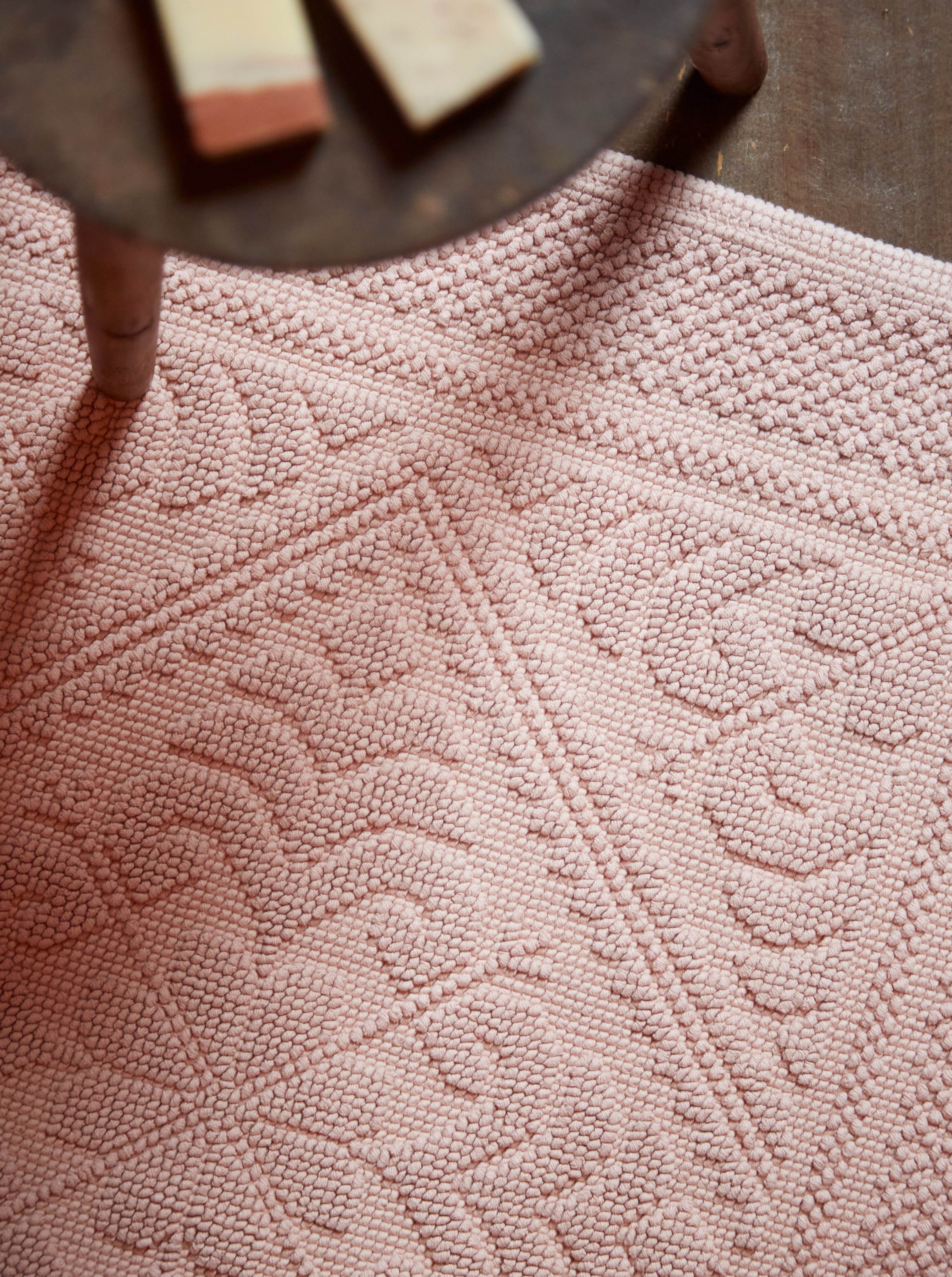 Enzo Bath Mat in Aubepine Pale Pink - 2 Sizes Available