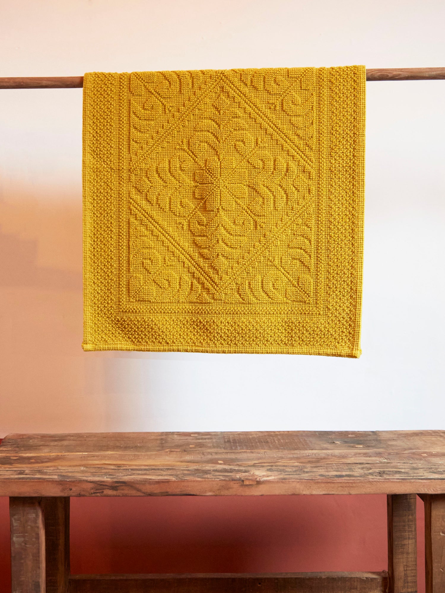 Enzo Bath Mat in Saffron - 2 Sizes Available