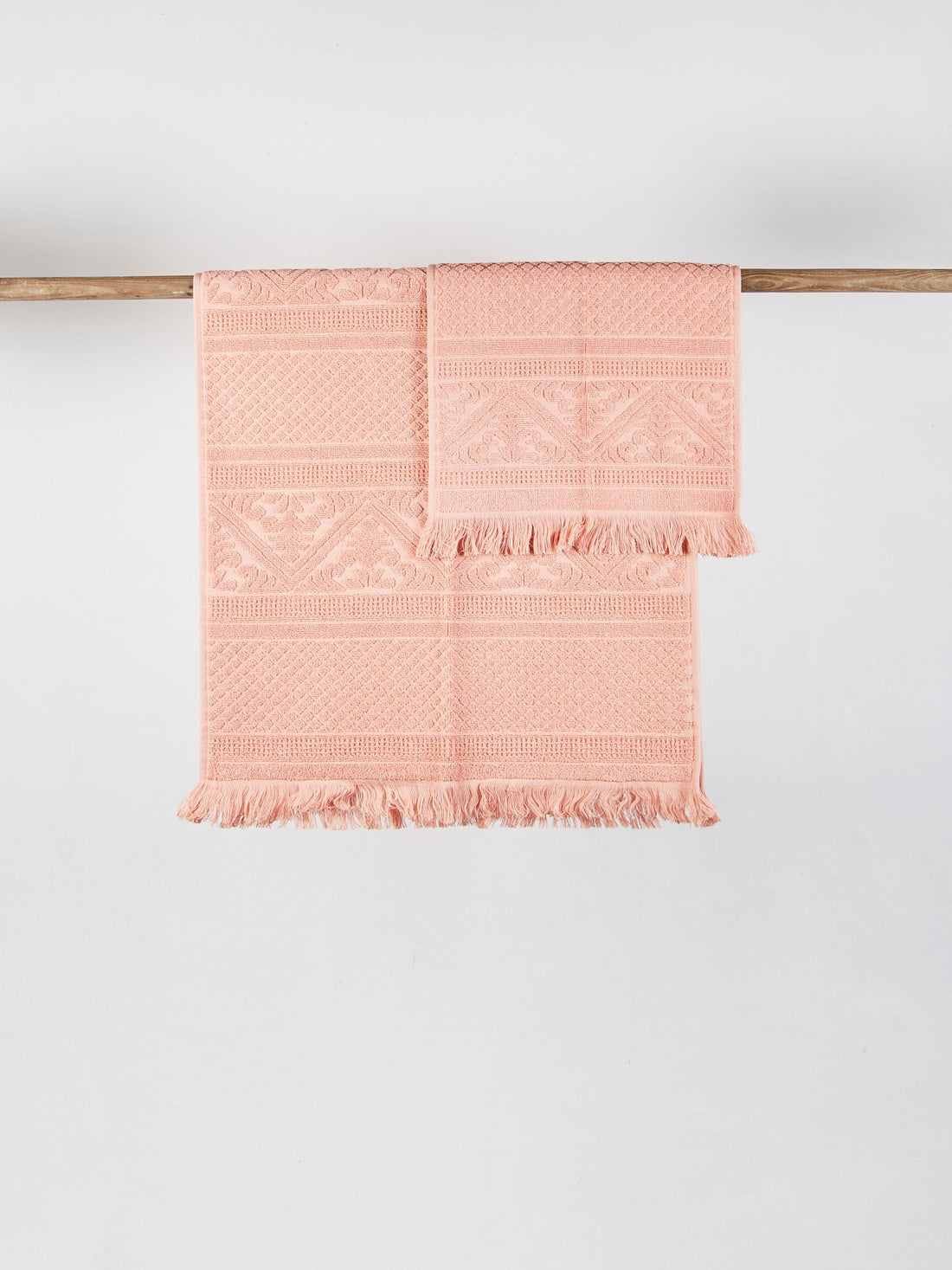 Embossed Jacquard Towel in Clay - 4 Sizes Available