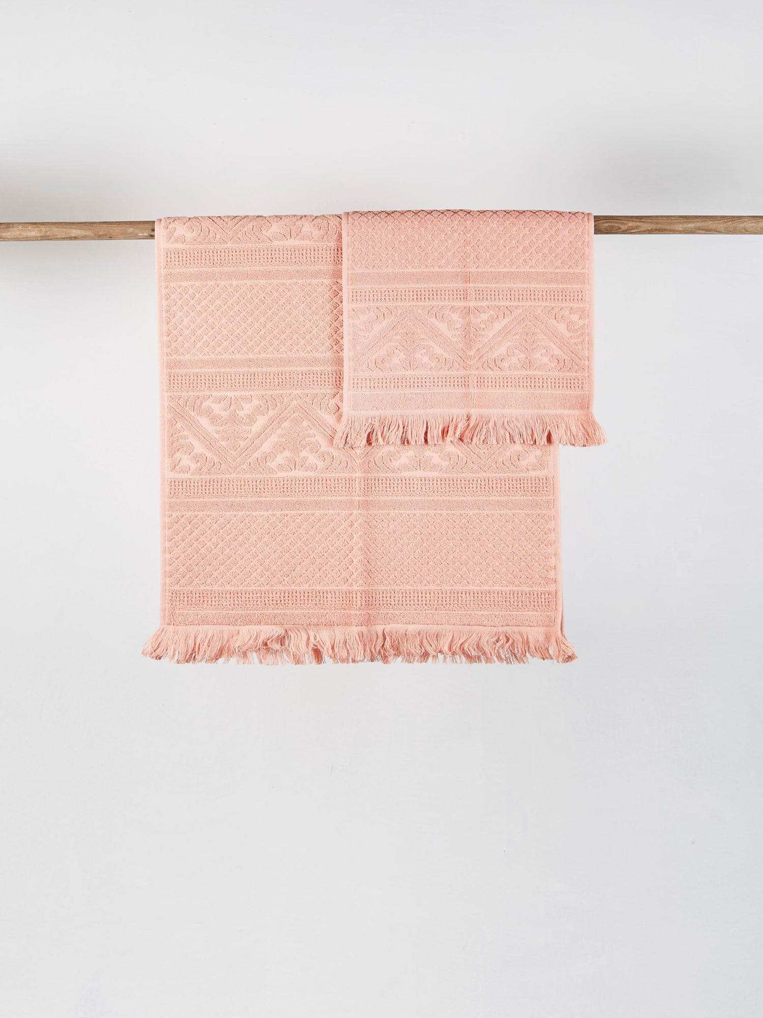 Embossed Jacquard Towel in Clay - 4 Sizes Available