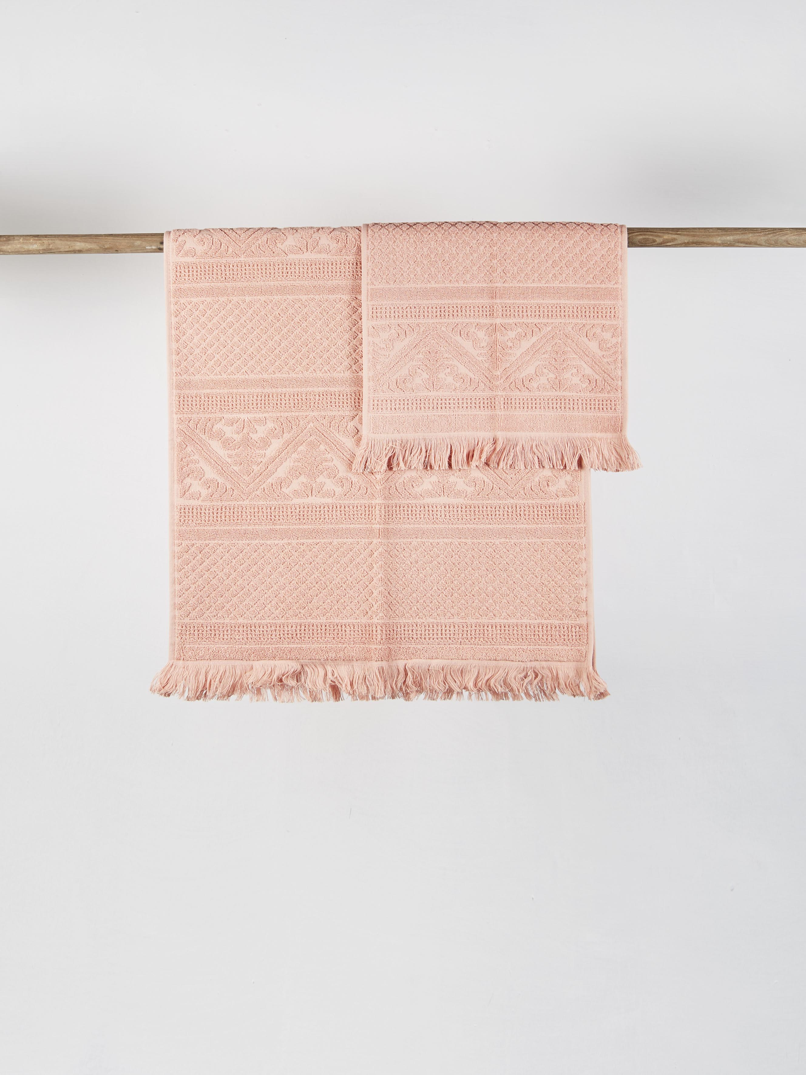 Embossed Jacquard Towel in Clay - 4 Sizes Available