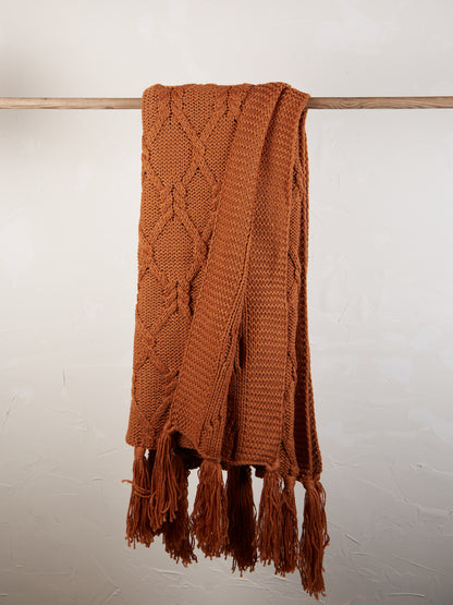 Braided Rust Throw