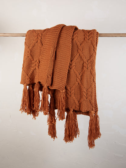 Braided Rust Throw