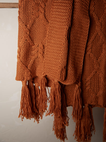 Braided Rust Throw