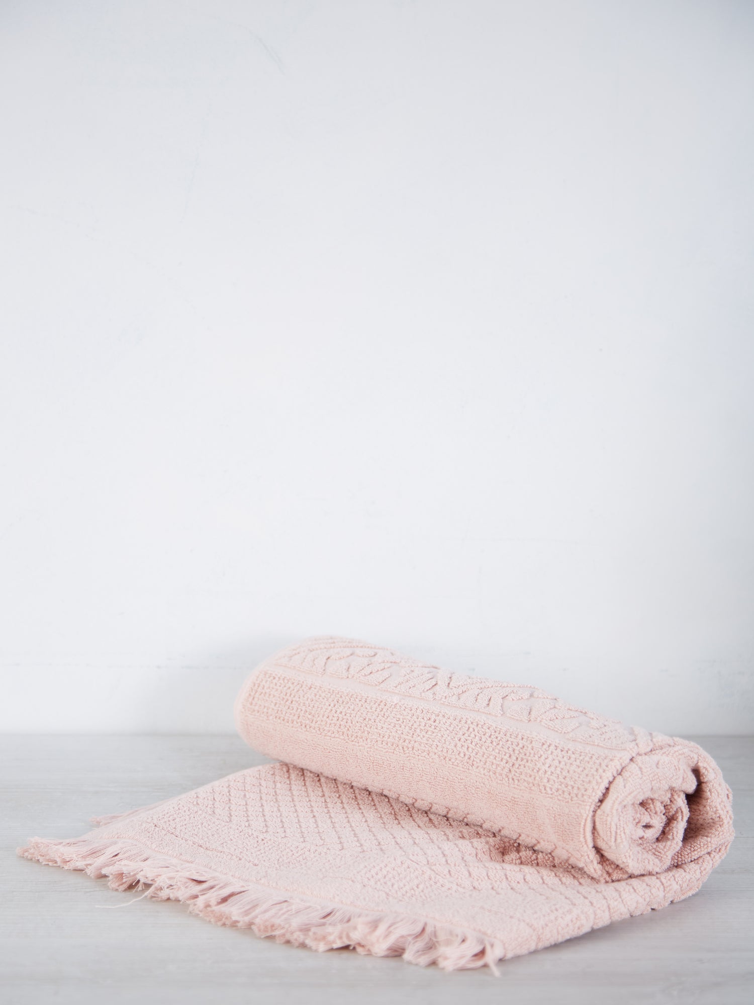 Embossed Jacquard  Towel in Aubepine Pale Pink - 4 Sizes Avilable