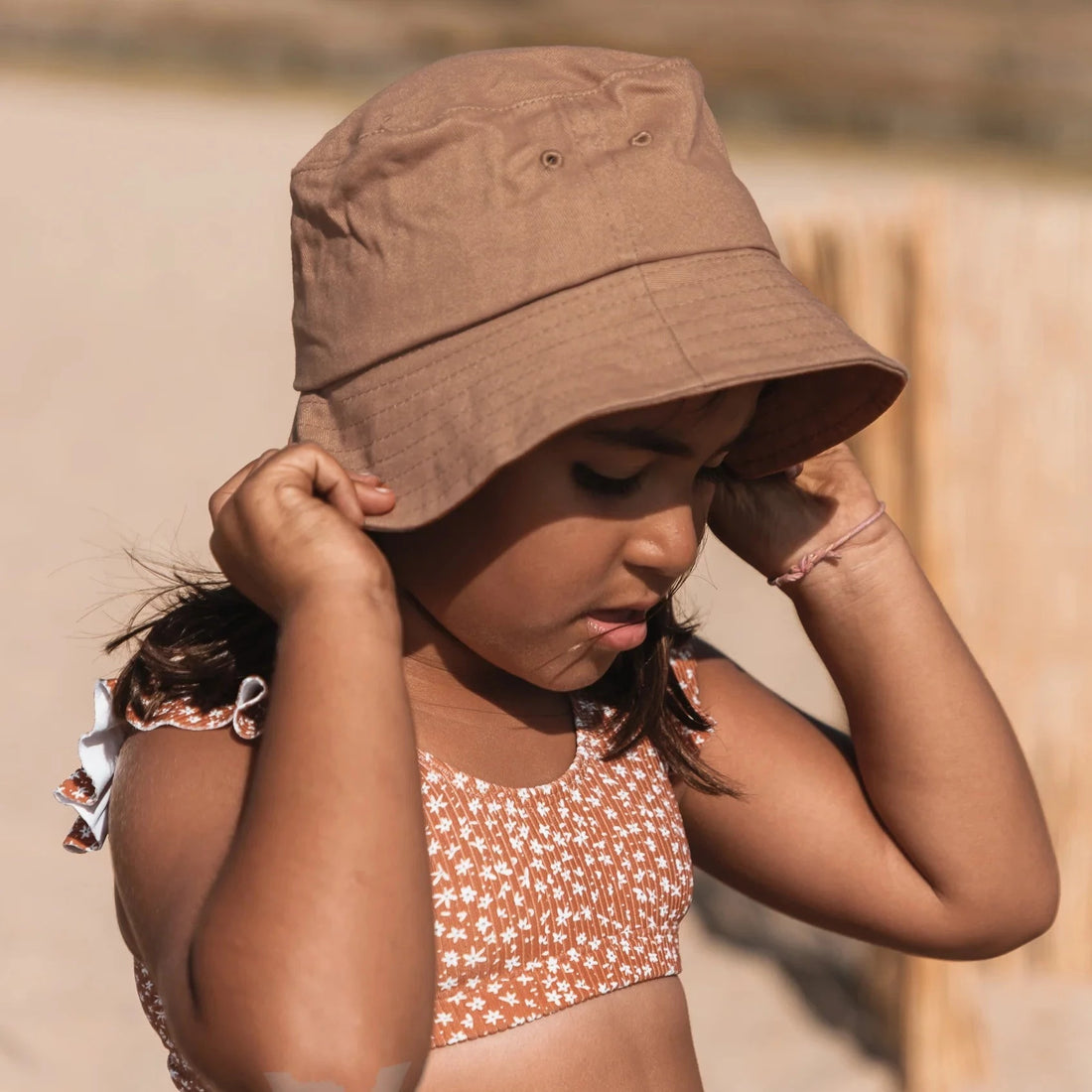 New Buckies Cotton Bucket Hat - Choco