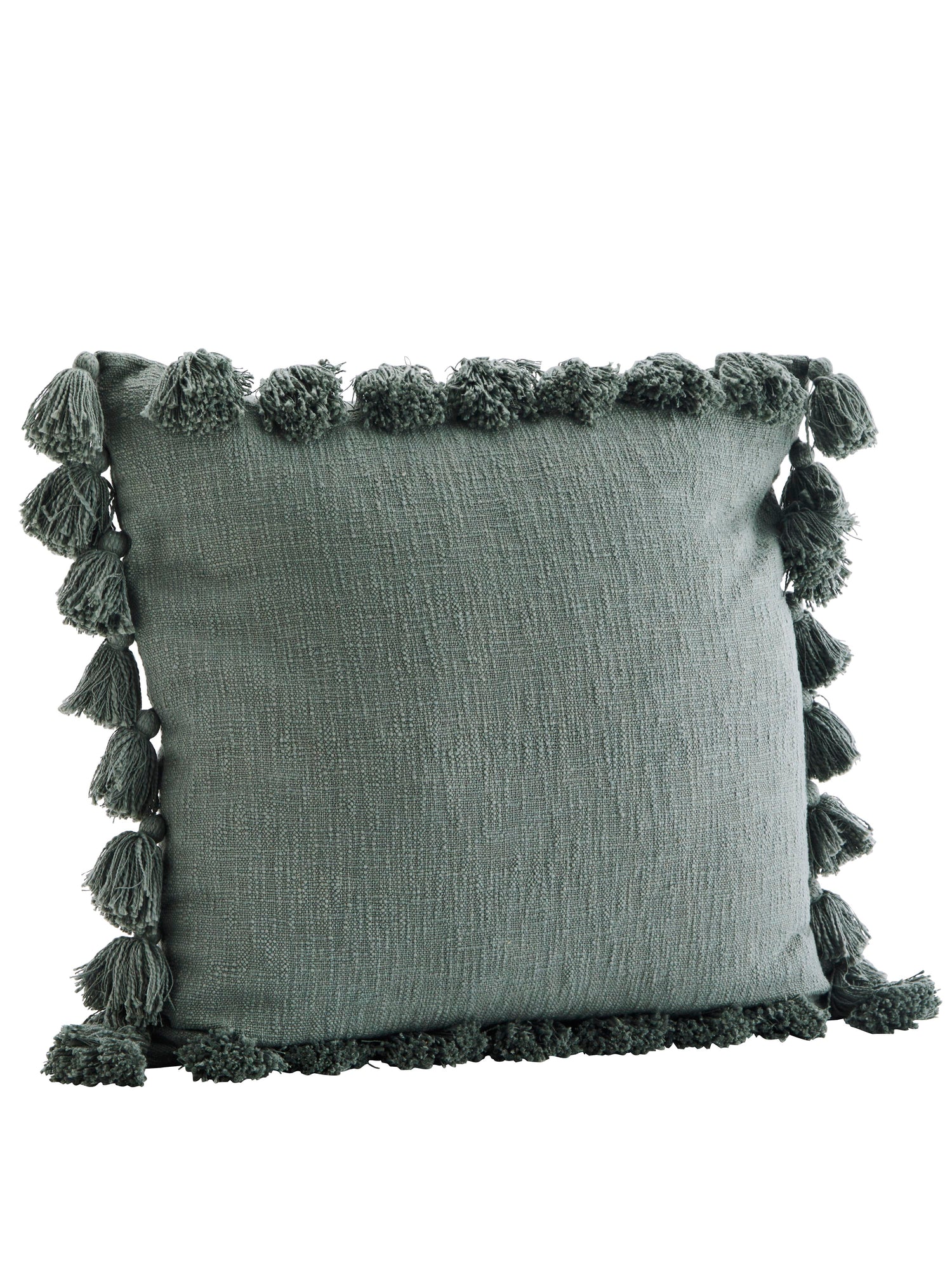 Emerald Cushion With Tassels