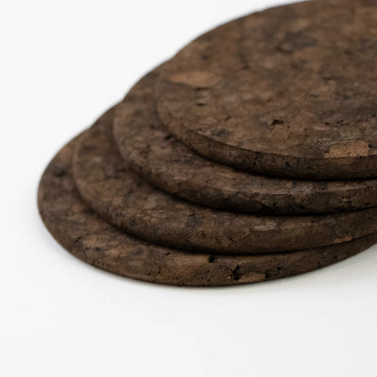 Set of 4 Smoked Cork Coasters