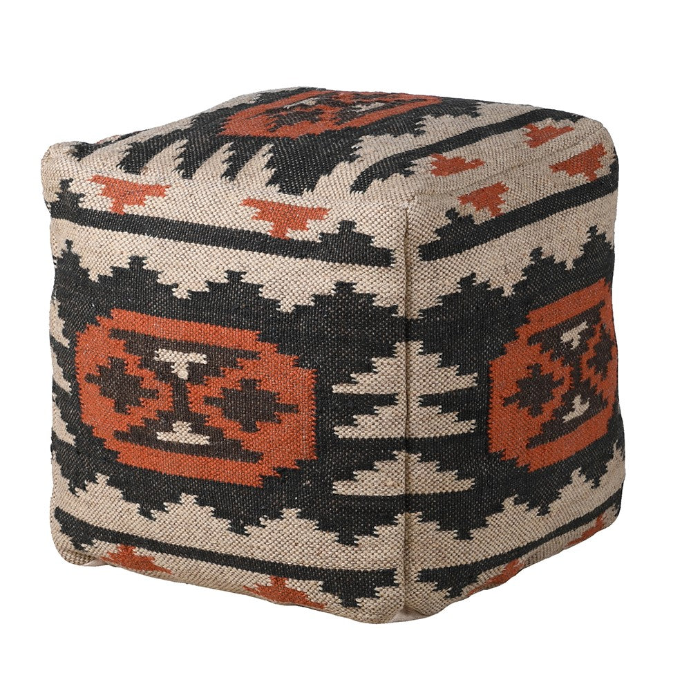 Kilim Square Pouf