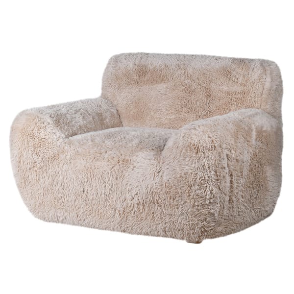 Alps Faux Fur Statement Arm Chair