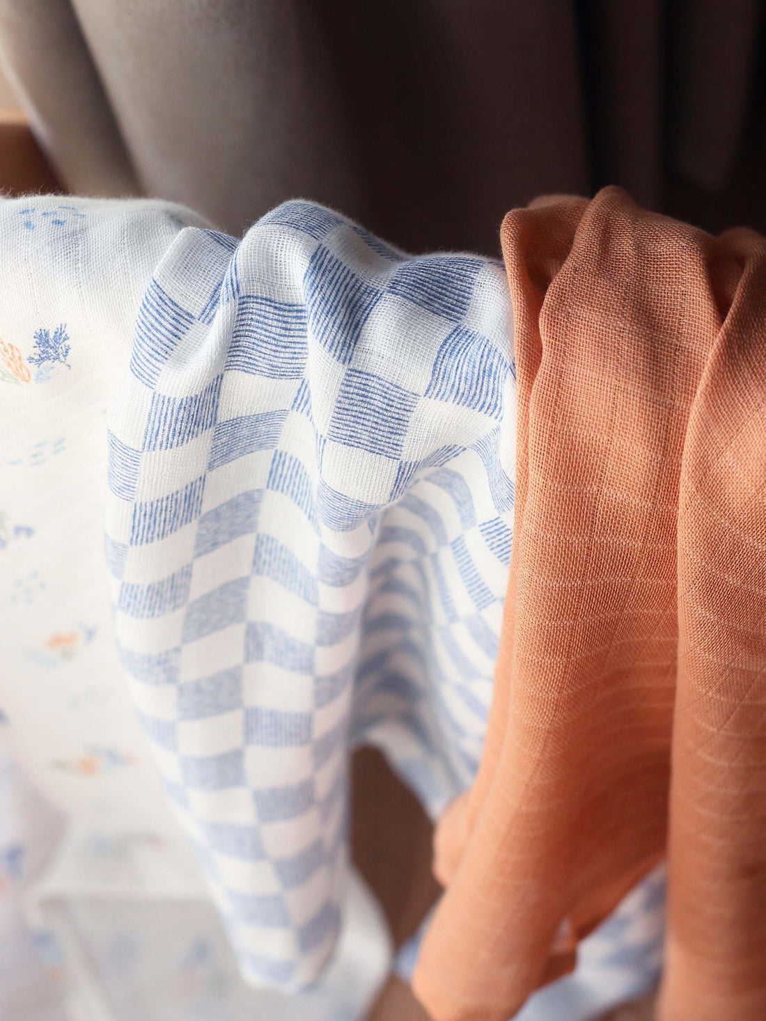 Organic Baby Muslin Squares Set of 3 - Coastline