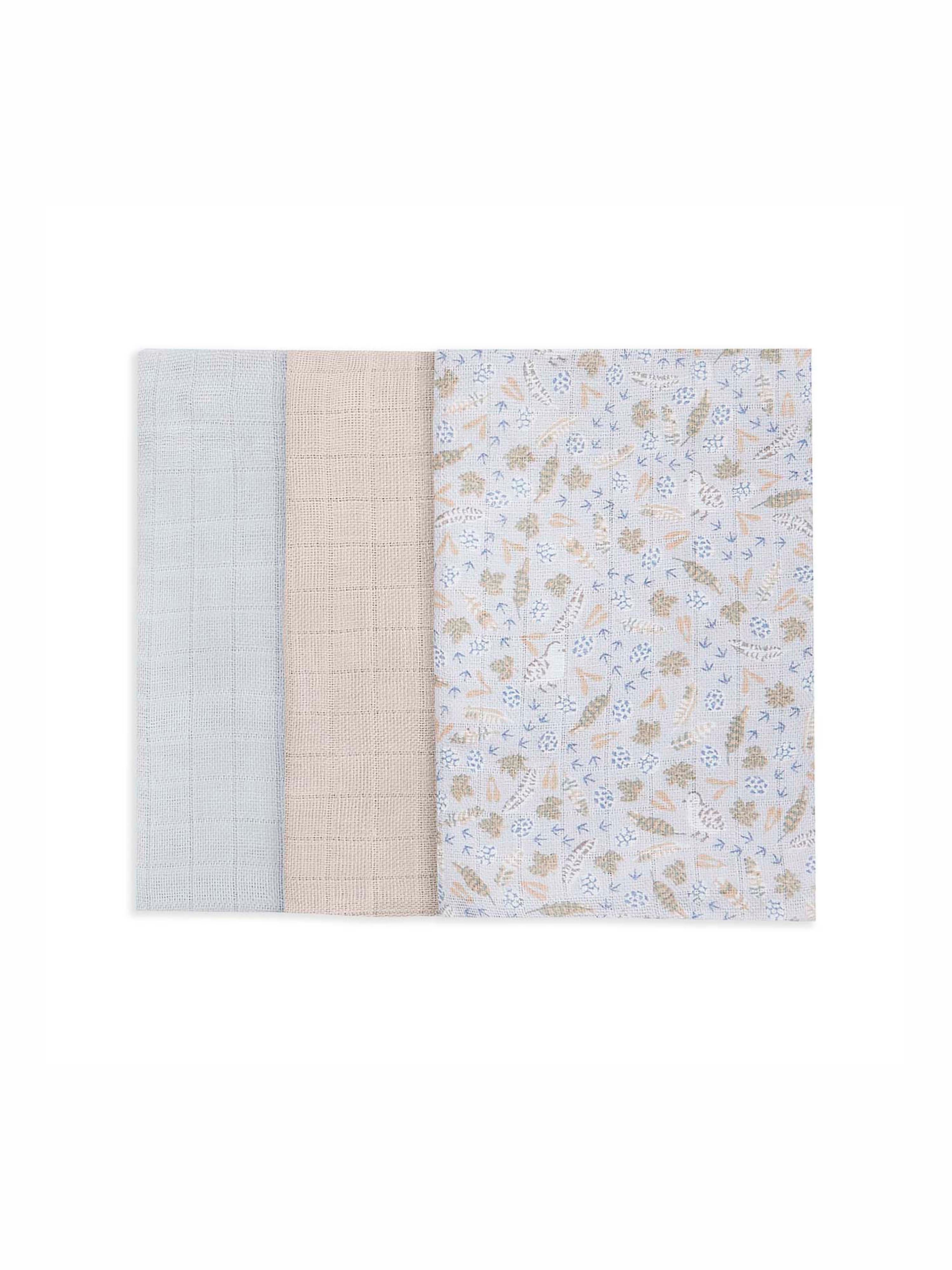 Organic Baby Muslin Squares Set of 3 - Nature Trail