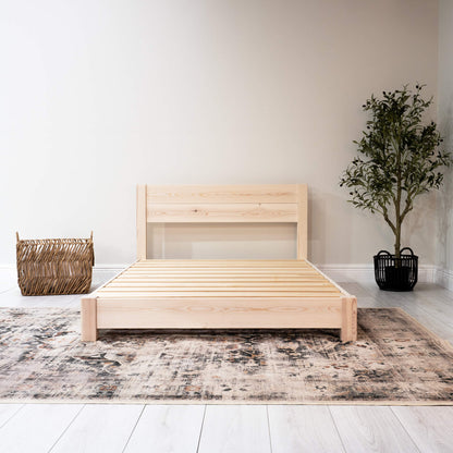 Model 04 – Handmade Low Wooden Bed - Colour &amp; Size Options Available