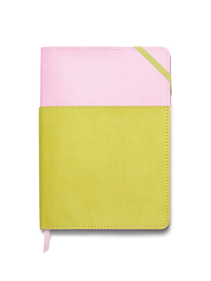 Vegan Leather Pocket journal - Lilac &amp; Matcha