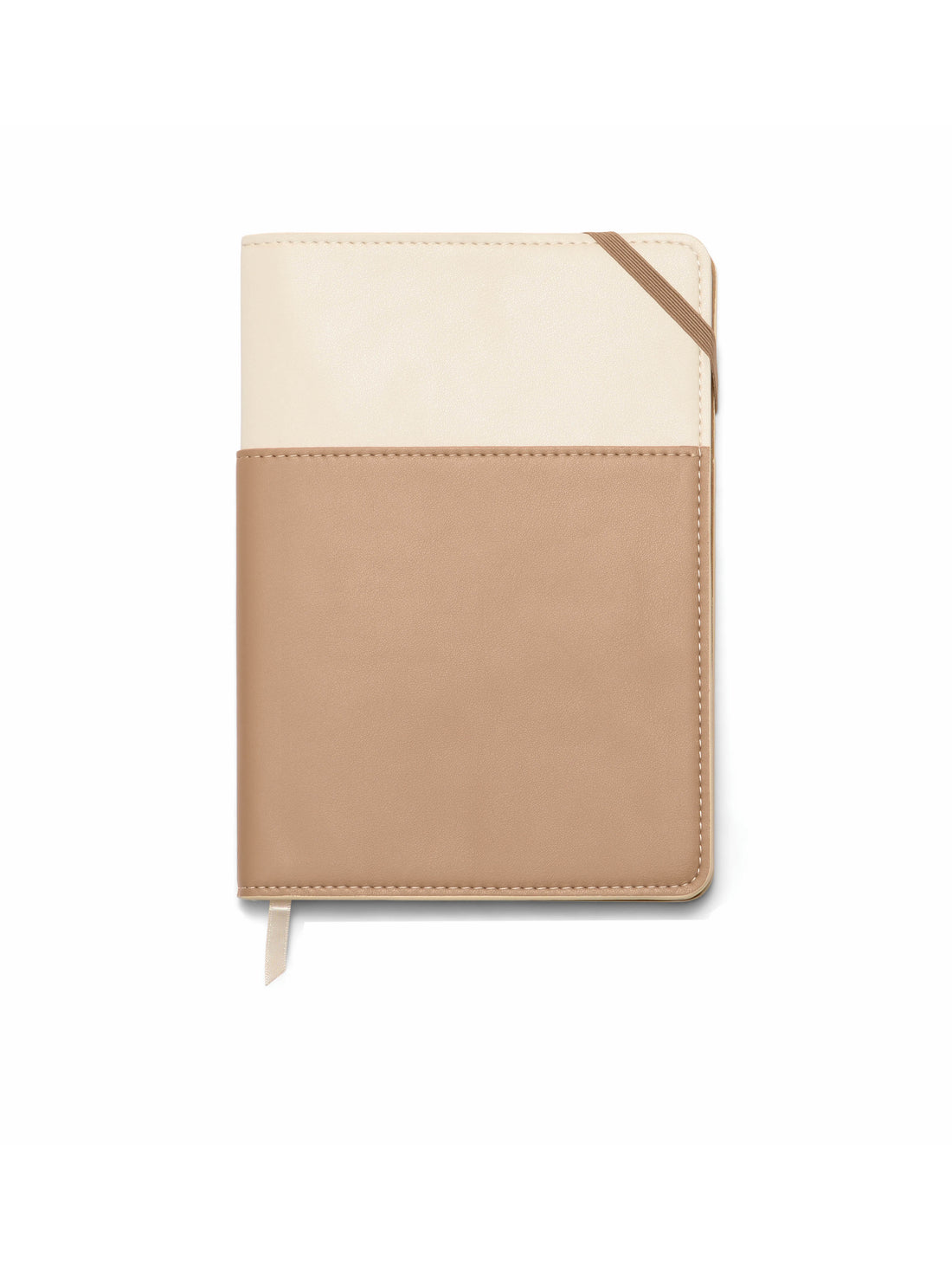 Vegan Leather Pocket Journal - Ivory &amp; Taupe