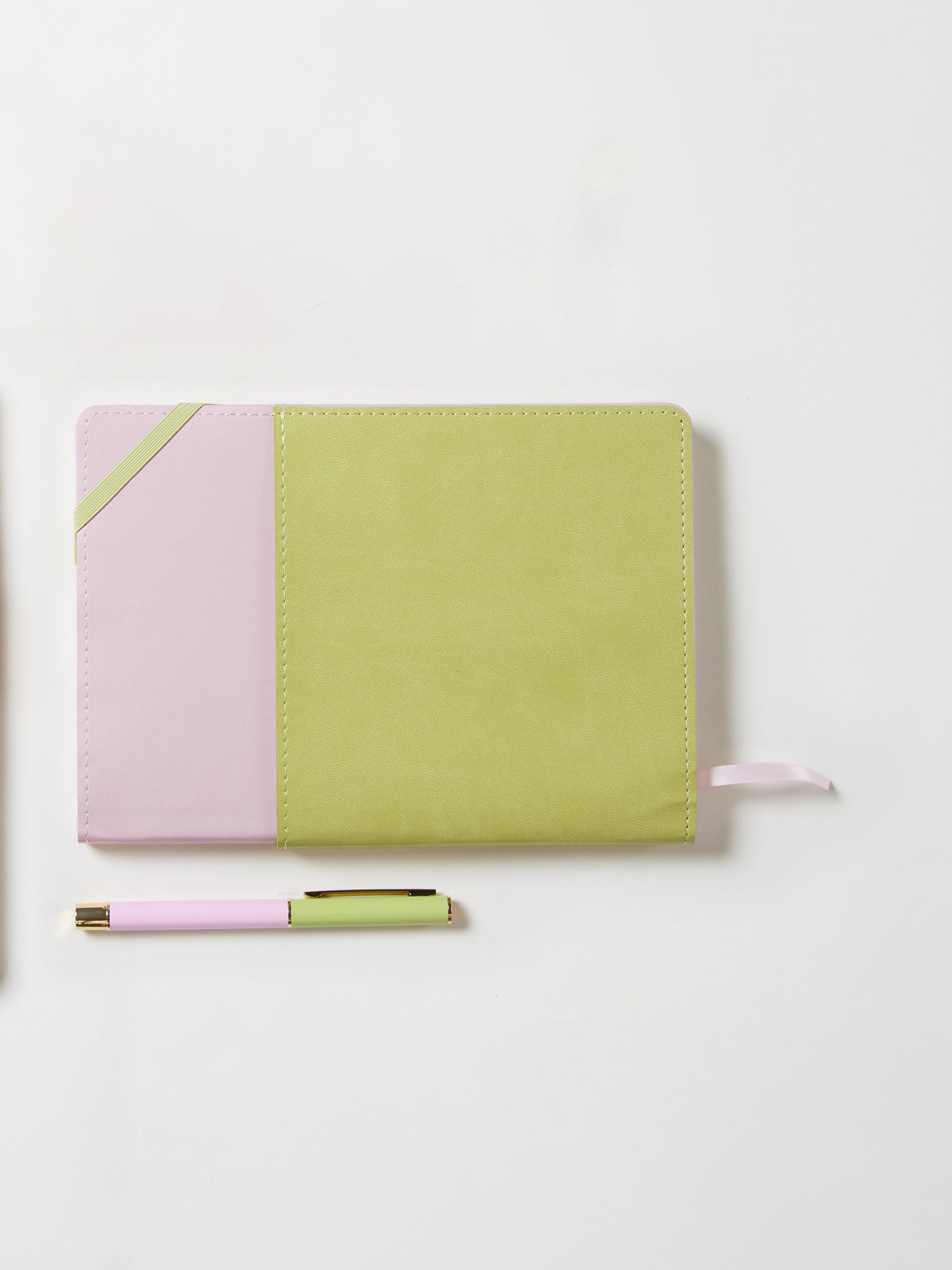 Vegan Leather Pocket journal - Lilac &amp; Matcha