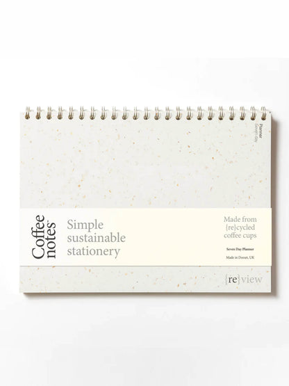 A4 Recycled Coffee Cup Weekly Planner - 3 Colour Options Available