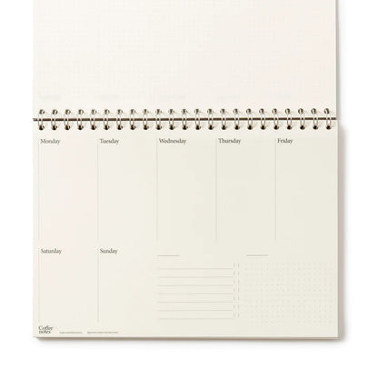 A4 Recycled Coffee Cup Weekly Planner - 3 Colour Options Available