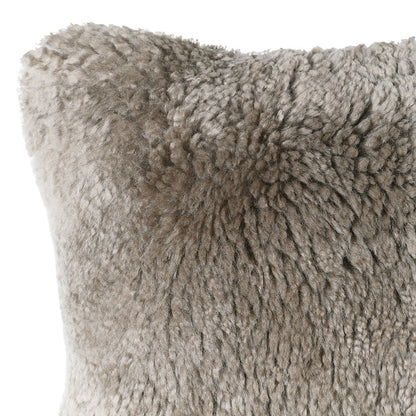 Taupe Sheepskin Cushion